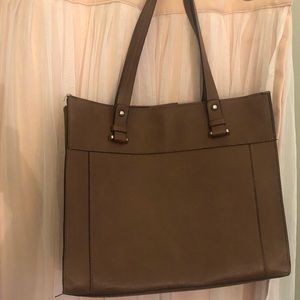 Brown shoulder tote